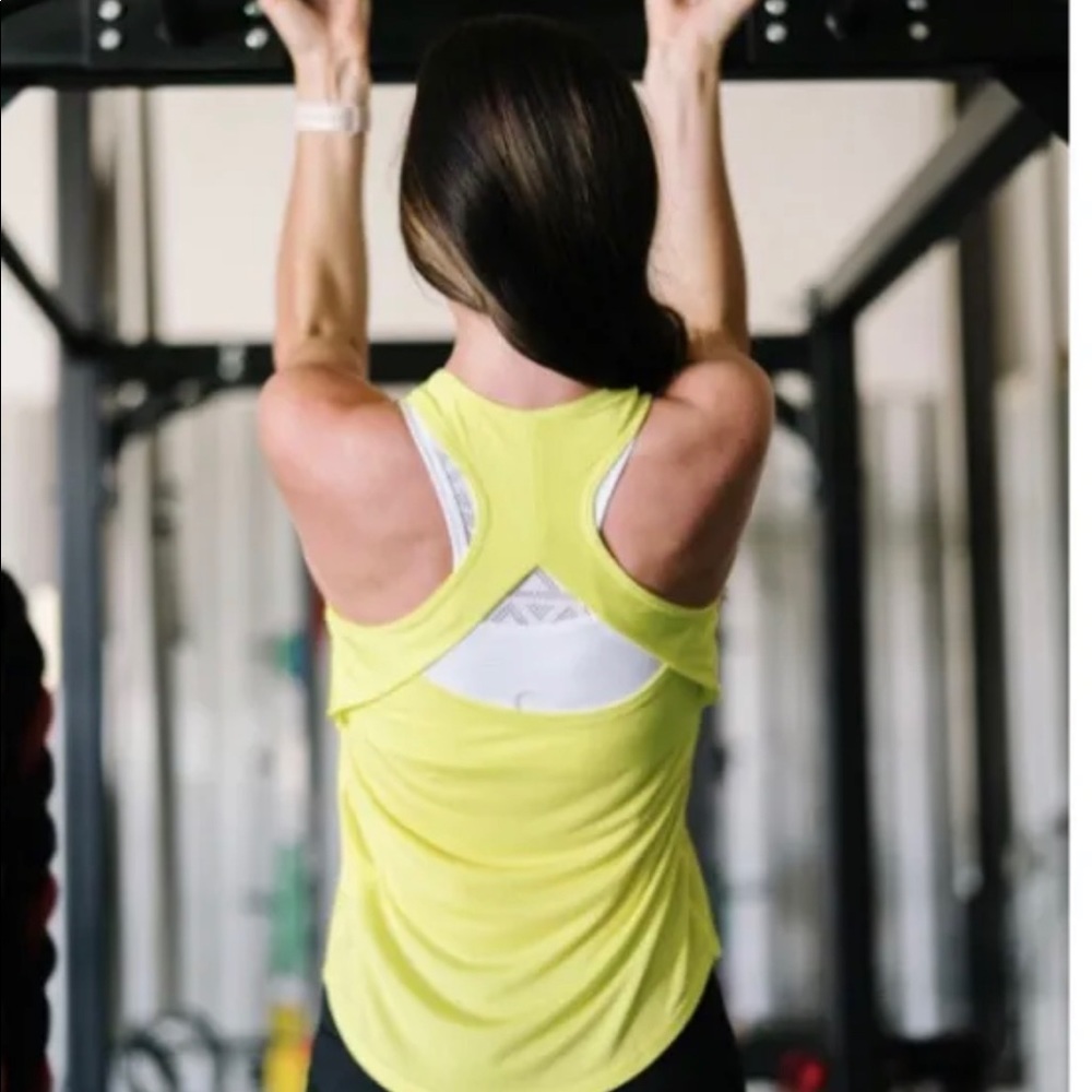 Zyia neon split back tank- medium